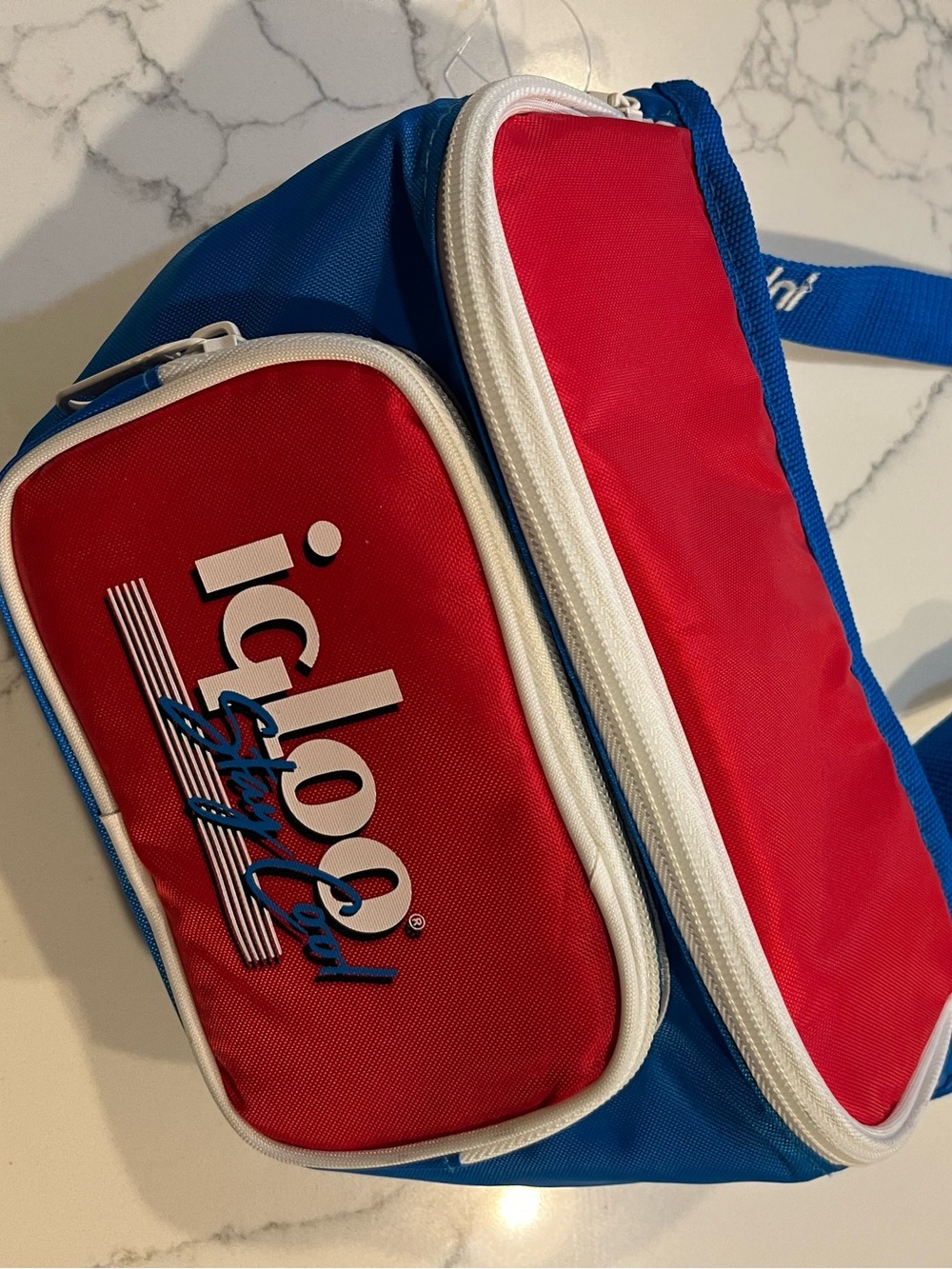 is an Igloo Retro Fanny Pack Cooler, a wearable insulated bag designed